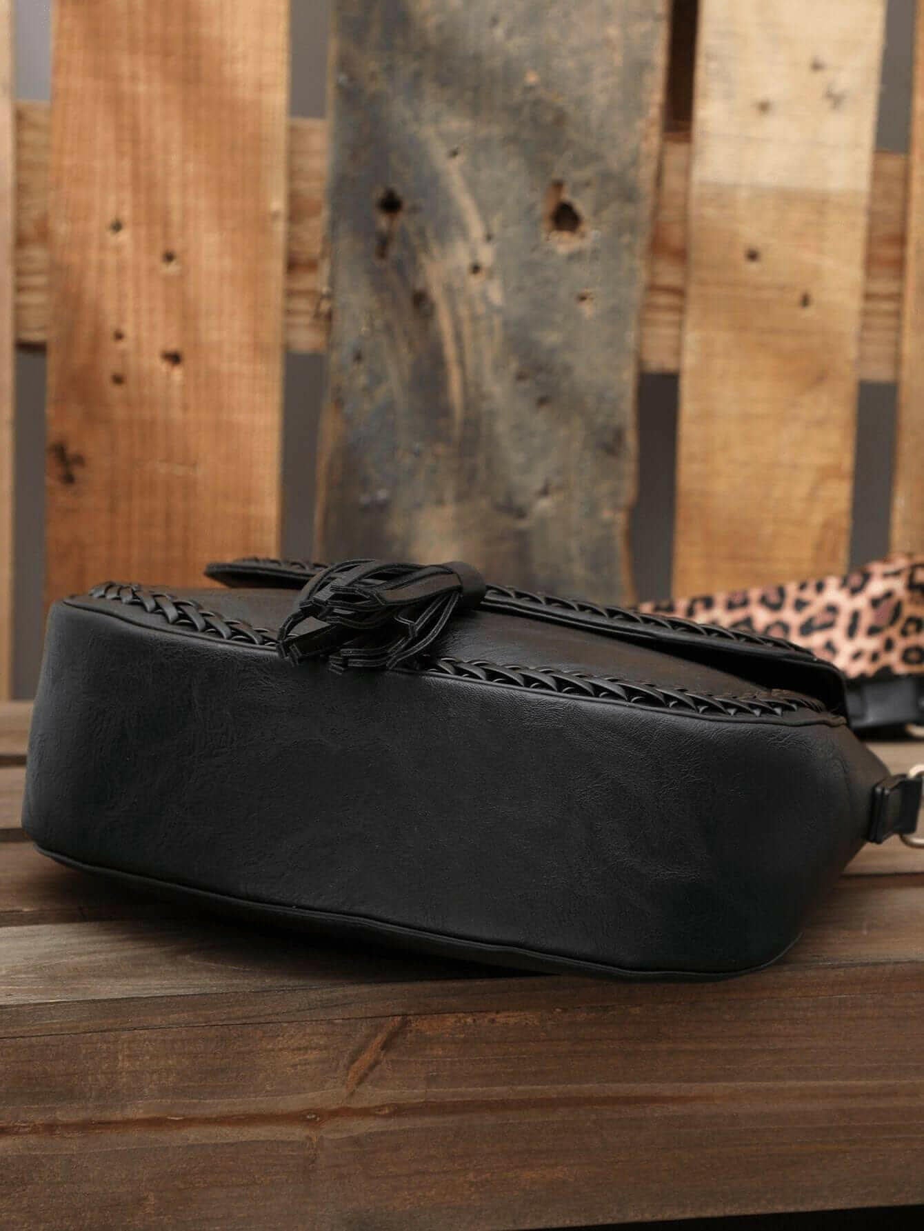 Stylish Vegan Leather Saddle Bag - The JOELLE by Nichole Collection - Saddle Bags by The Nichole Collection