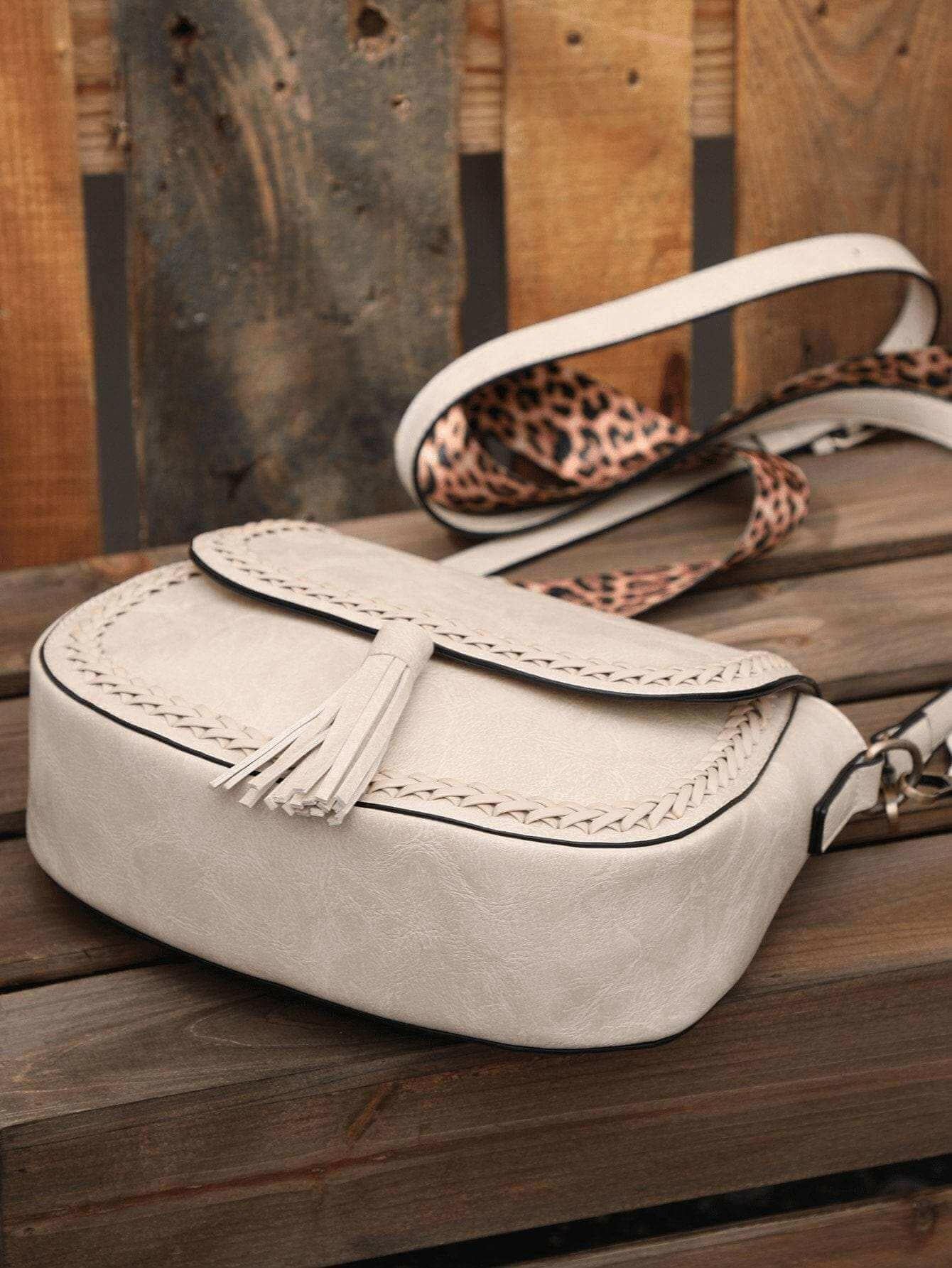 Stylish Vegan Leather Saddle Bag - The JOELLE by Nichole Collection - Saddle Bags by The Nichole Collection