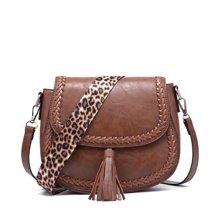 Stylish Vegan Leather Saddle Bag - The JOELLE by Nichole Collection - Saddle Bags by The Nichole Collection