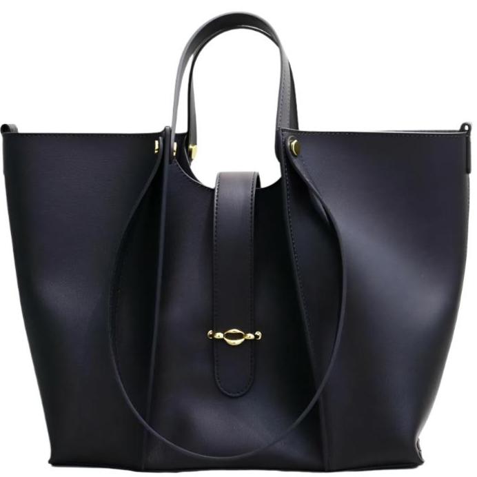 The ABAGALE Genuine Leather Tote Bag – Elegant & Functional Zipper Closure Handbag Black