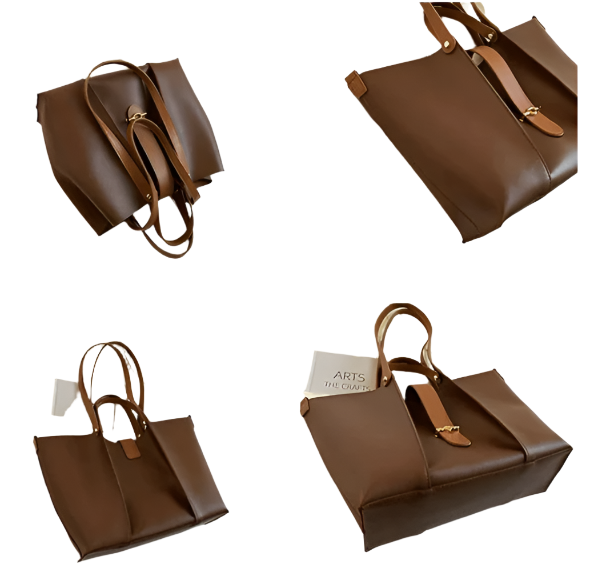 The ABAGALE Genuine Leather Tote Bag – Elegant & Functional Zipper Closure Handbag