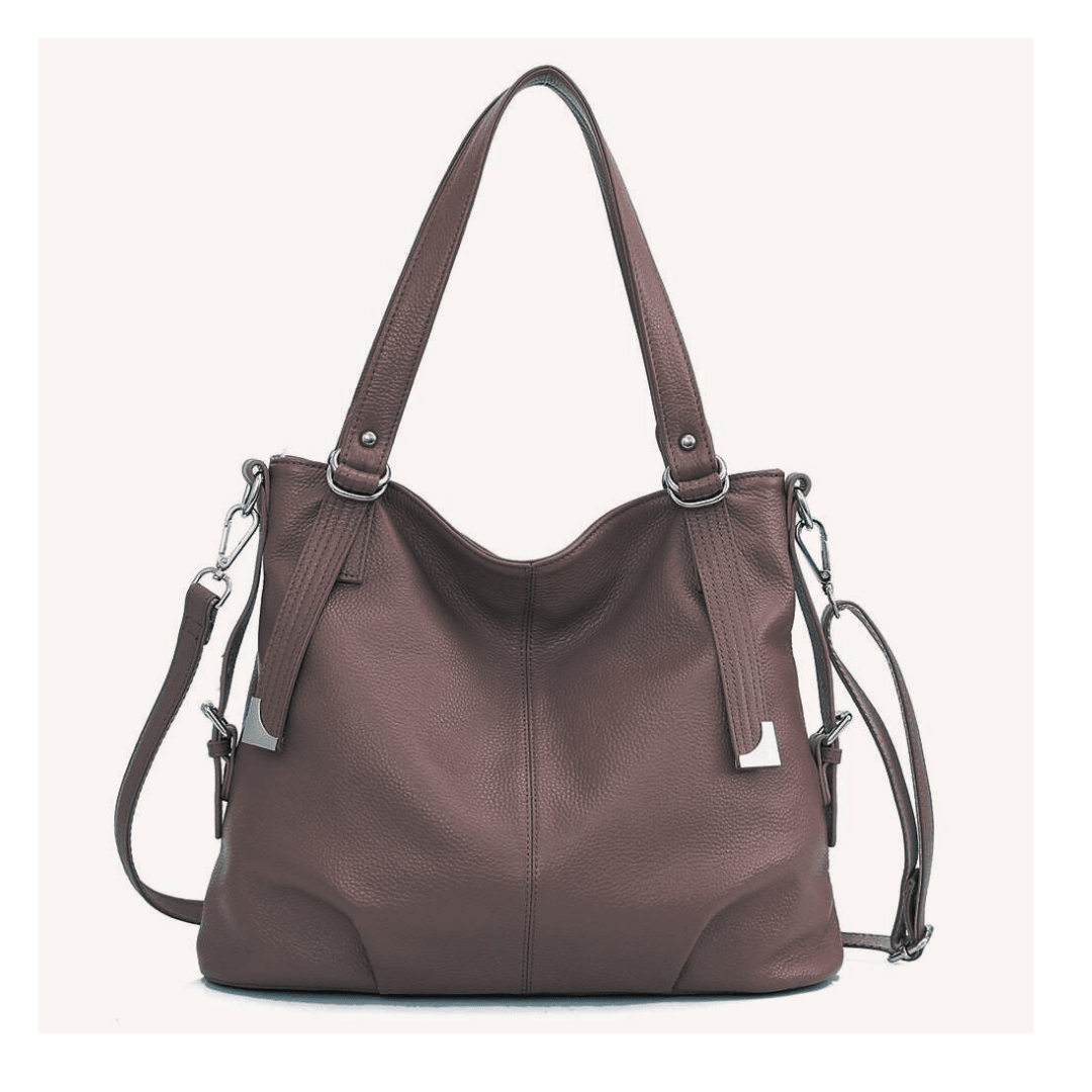 The Alisha - Stylish Leather Shoulder Bag with Multiple Pockets Brown