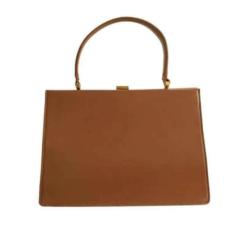 The ELLA - Classic Vegan Leather Shoulder Bag Brown