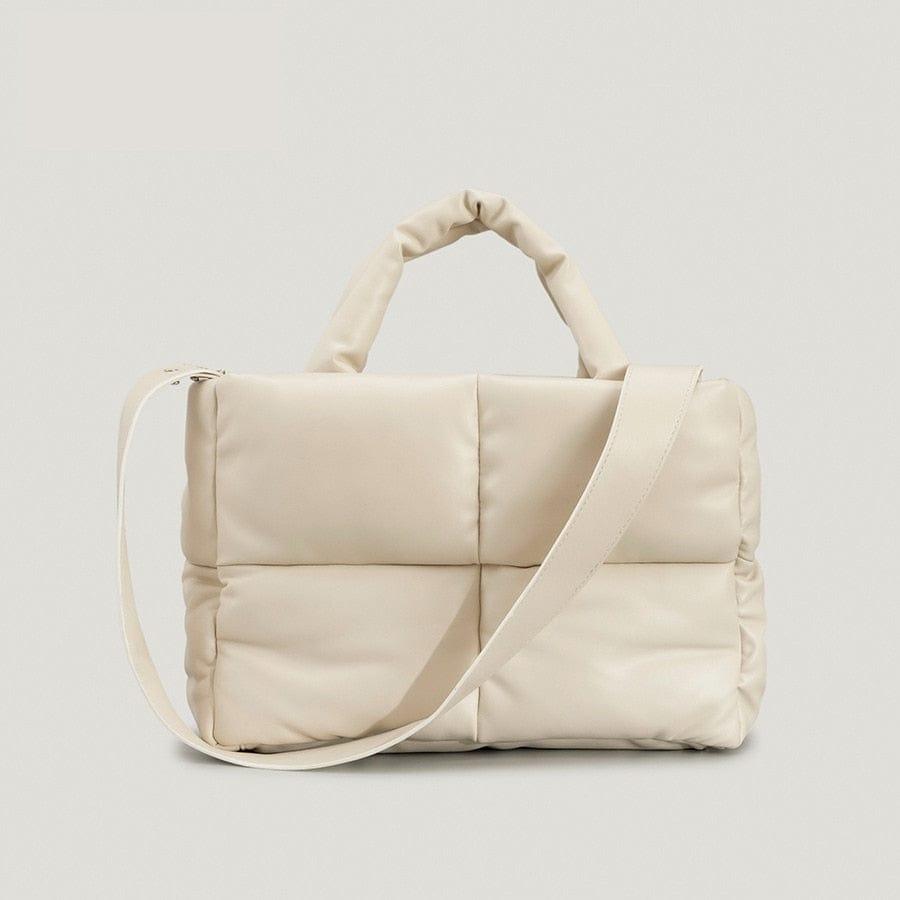 The Hailey Nylon Handbag with Polyester Lining Beige Med