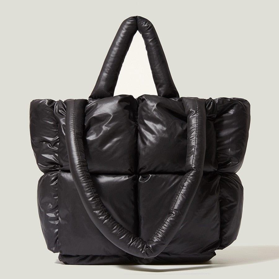 The Hailey Nylon Handbag with Polyester Lining Black Lg