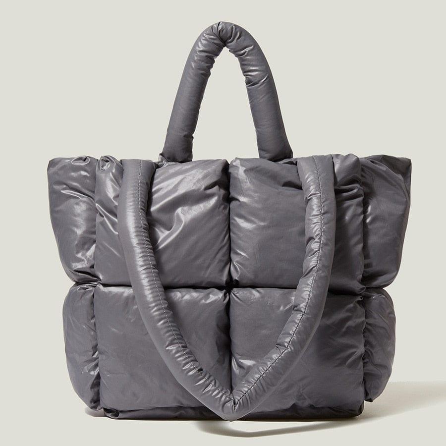 The Hailey Nylon Handbag with Polyester Lining Gray Lg