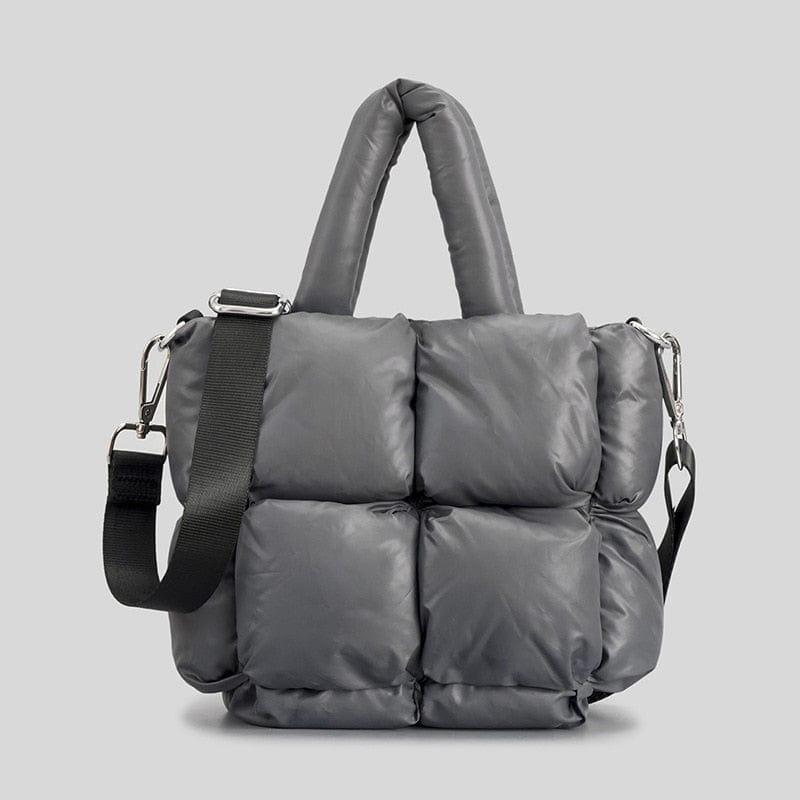 The Hailey Nylon Handbag with Polyester Lining Gray Mini