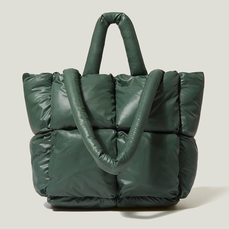 The Hailey Nylon Handbag with Polyester Lining Green Lg