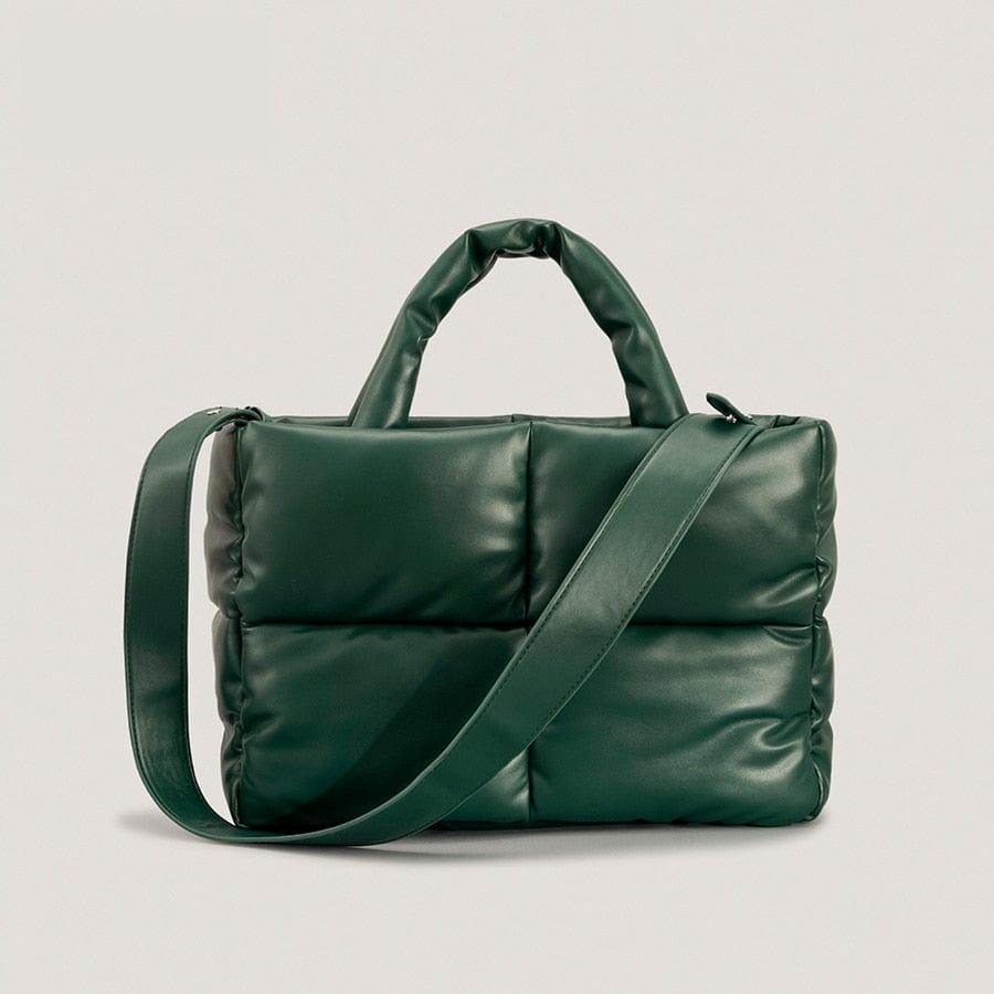 The Hailey Nylon Handbag with Polyester Lining Green Med