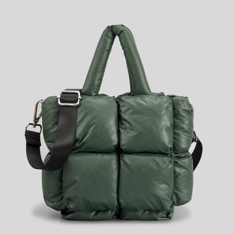 The Hailey Nylon Handbag with Polyester Lining Green mini