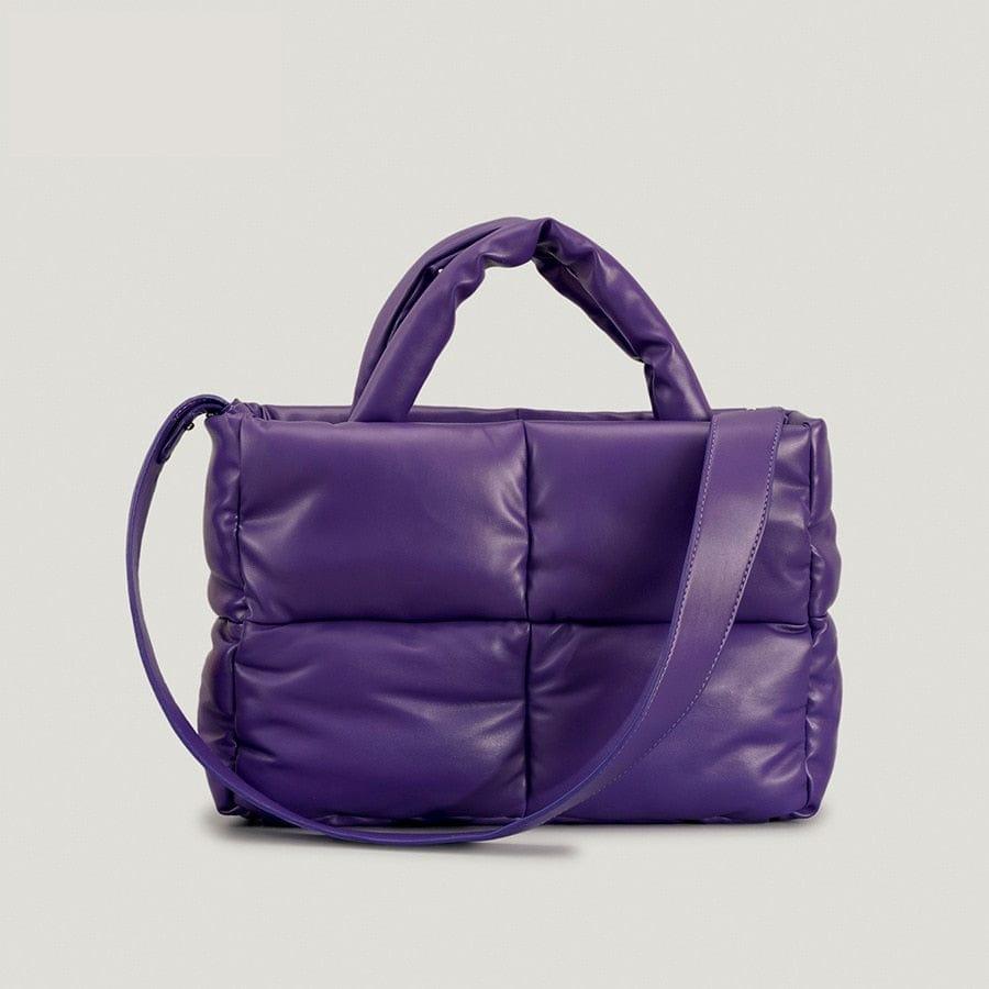 The Hailey Nylon Handbag with Polyester Lining Purple Med