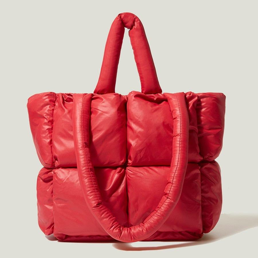 The Hailey Nylon Handbag with Polyester Lining Red Lg