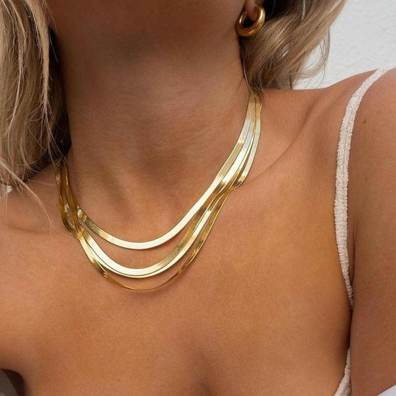 Timeless Herringbone Choker Necklace 20inch(50cm)