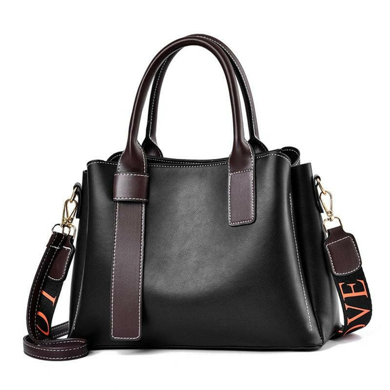 Vegan Leather Tote with Silt Pocket