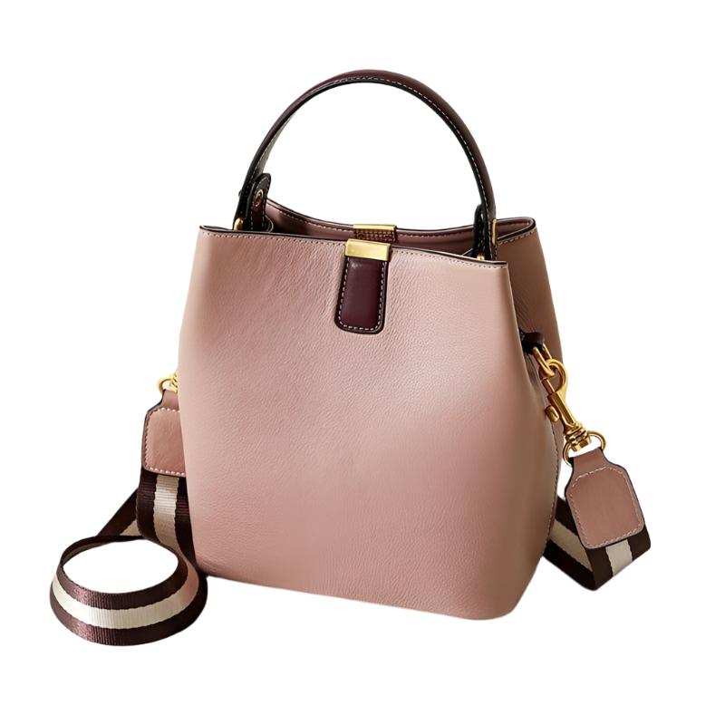 Versatile BECCA Bucket Bag in Durable Split Leather