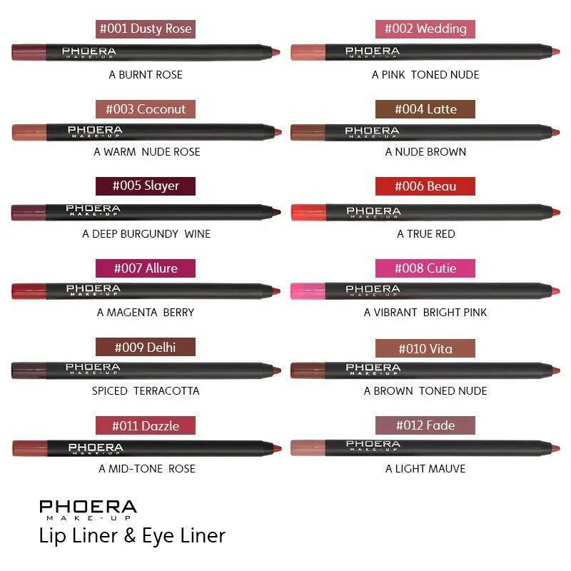 Waterproof Matte Lipliner Pencil - Long-Lasting Color