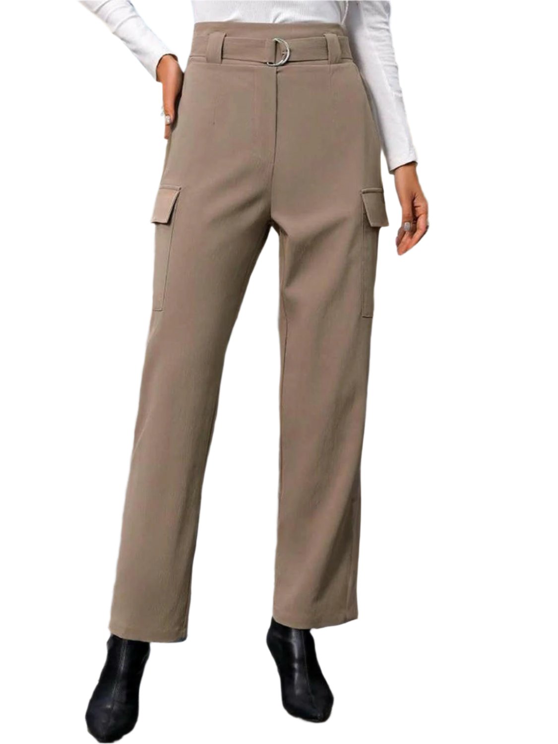 Women's Trending Now High Waist Pants Mocha