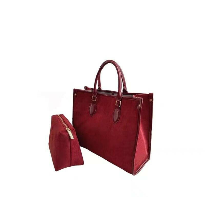 Women’s Velvet Large Capacity Tote - Totes by The Nichole Collection